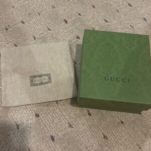 Gucci Green Box with Beige Dust Bag